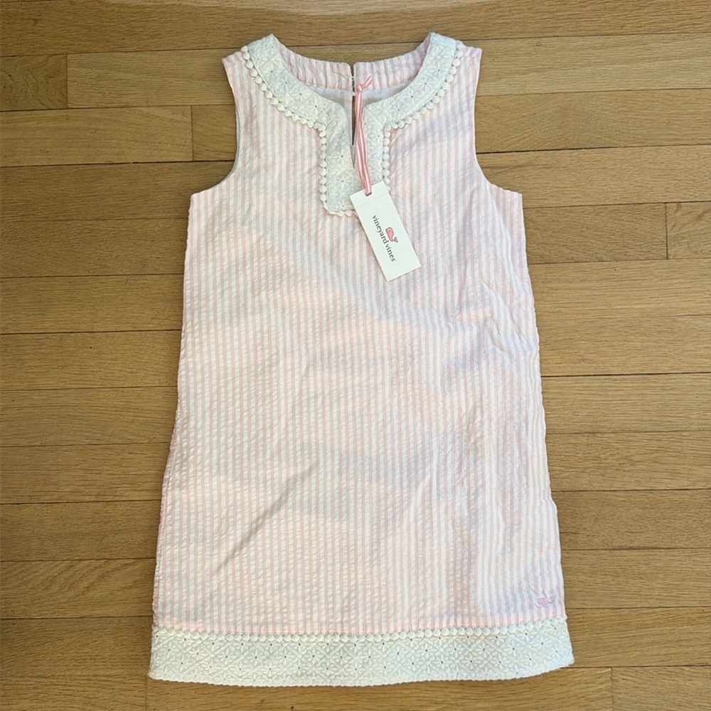 NWT Girls Vineyard Vine Seersucker Shift Dress, size 6